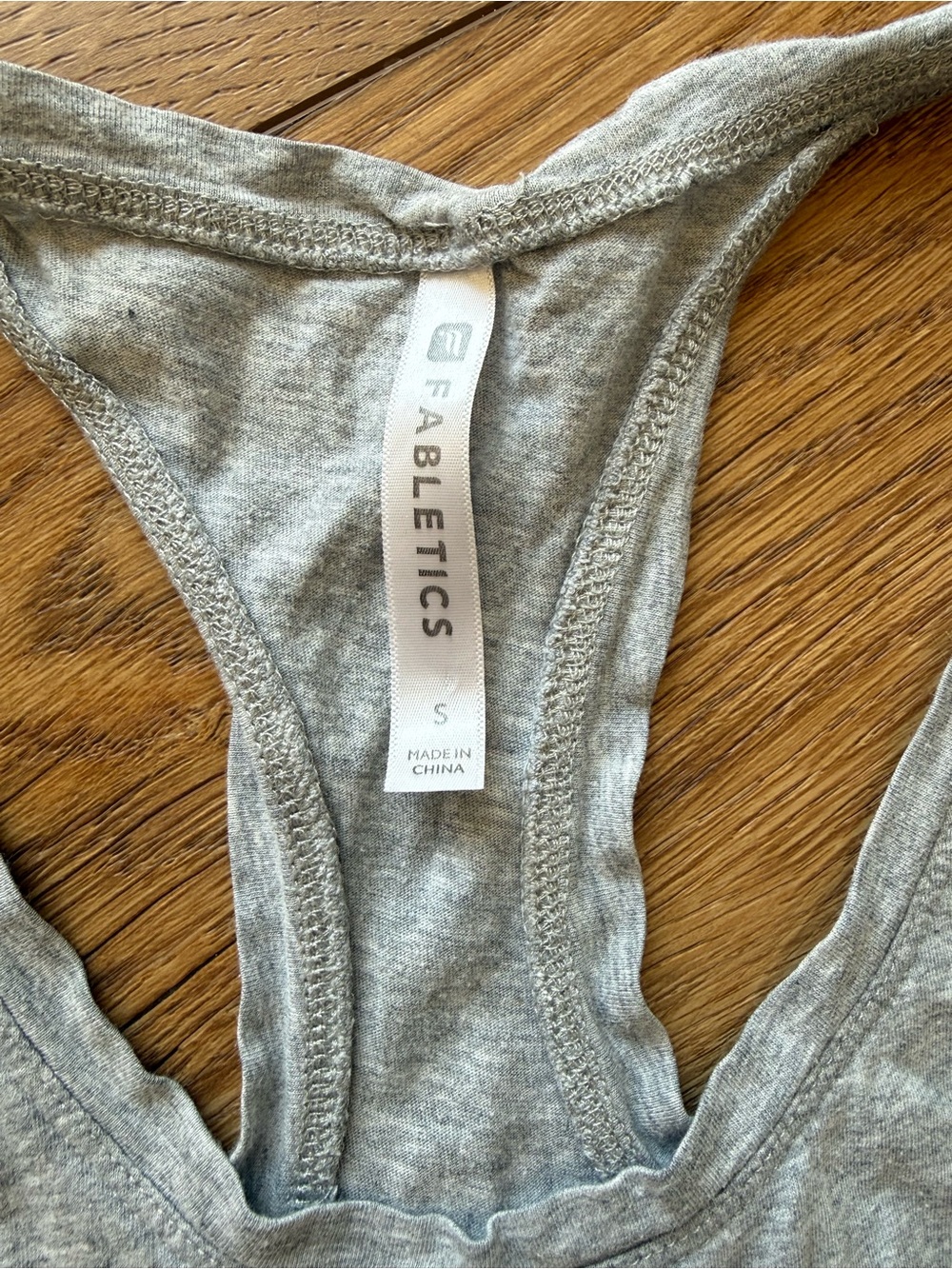 Fabletics Racerback Tank Top S Light Gray Athletic Workout Gym Tank - Picture 4 of 4